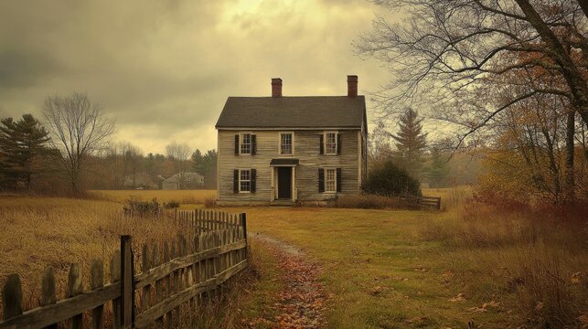 Saltbox home with historical charm.