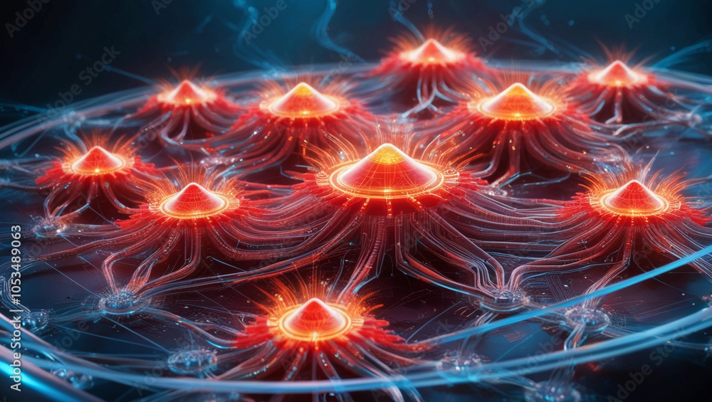 Poster a mesmerizing high resolution depiction of connected nodes