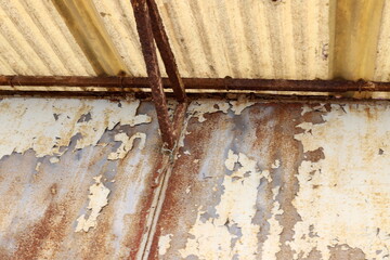 Old and rusty metal products.