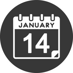 14 January Vector Icon Design