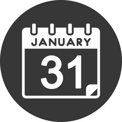 31 January Vector Icon Design