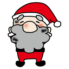 顔が黒くなったお鼻の大きなサンタクロース