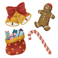 Cute Christmas png sticker ornament drawing collection