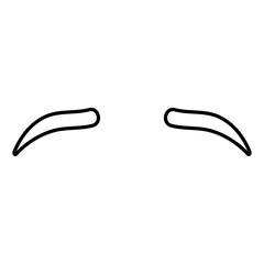 Brows icon vector. Eyebrow illustration sign. Forehead symbol or logo.