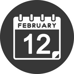 12 February Vector Icon Design