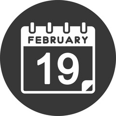 19 February Vector Icon Design