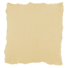 Yellow torn paper png cut out square collage element on transparent background