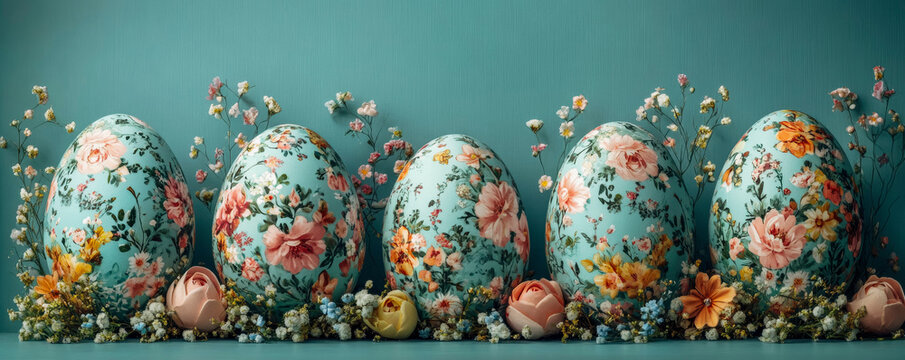 Floral easter egg arrangement for spring decor inspiration and holiday celebration