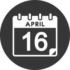 16 April Vector Icon Design