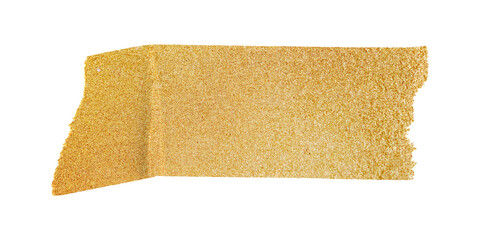 Fototapeta na wymiar PNG Gold glitter washi tape, journal sticker element, transparent background