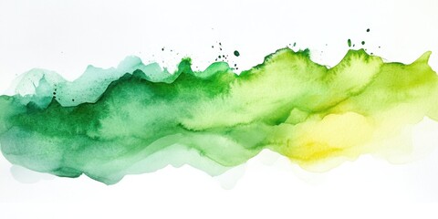 Obraz premium Vibrant Green Watercolor Wash Background