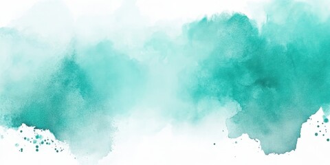 Fototapeta premium Soft Green Watercolor Abstract Background