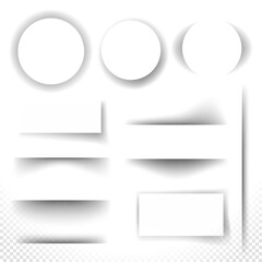 set of transparency shadows