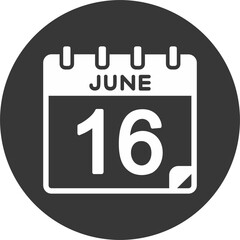 16 June Vector Icon Design