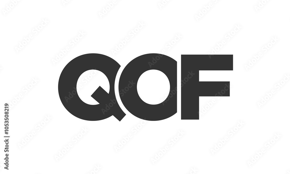 Poster qof logo design template with strong and modern bold text. initial based vector logotype featuring s