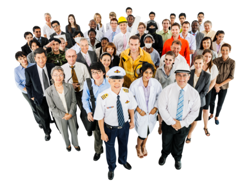 Labor union png people sticker, transparent background