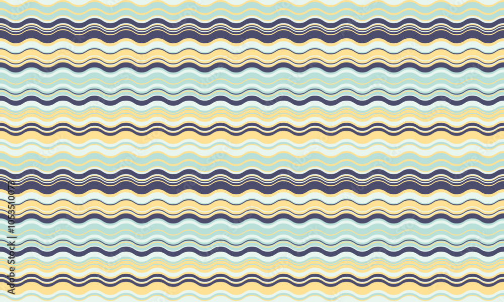 Poster abstract background with wavy stripes in vibrant colors, creating a rippled, liquid effect. smooth c