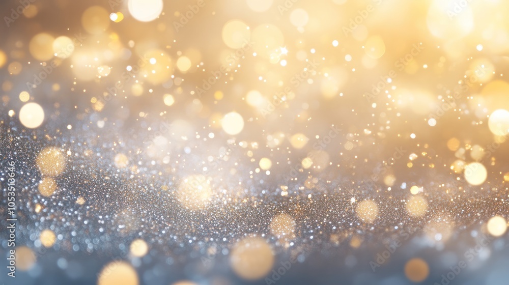 Poster a mesmerizing abstract background filled with shimmering lights and sparkling glitter particles in v