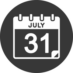 31 July Vector Icon Design