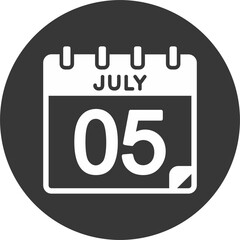 5 July Vector Icon Design