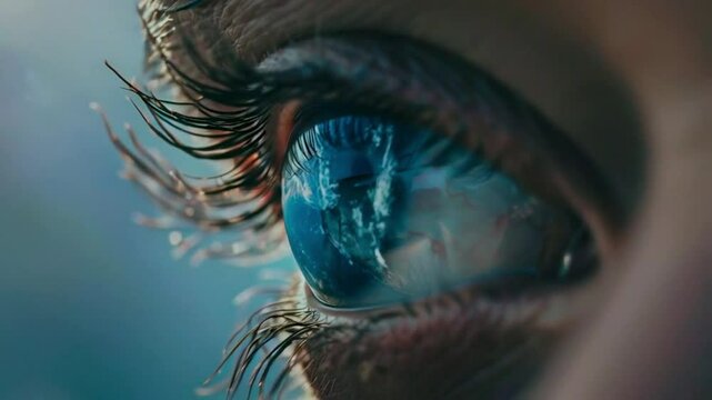 Human eye close up.