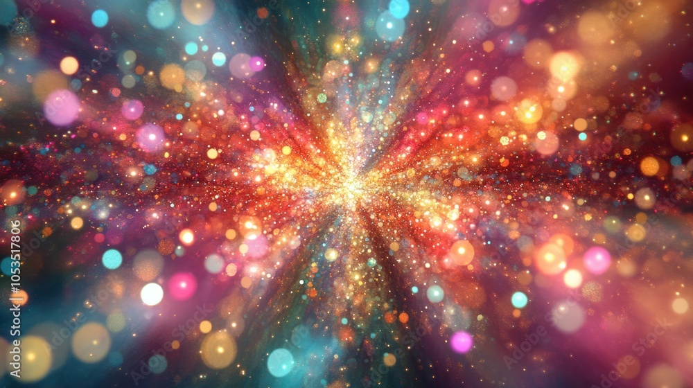 Poster an exquisite abstract background filled with delicate sparkling lights and subtle glitter effects