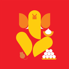 Ganpati background for Ganesh Chaturthi religious festival of India