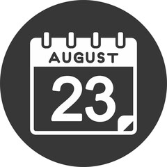 23 August Vector Icon Design