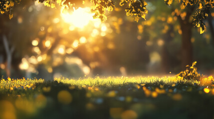 Sunny vibrant outdoor park scene with lush green grass, perfect for family fun and playtime. A lively environment showcasing children and parents enjoying quality time together.

