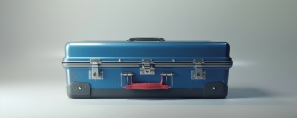 Toolbox on white background, 4K hyperrealistic photo