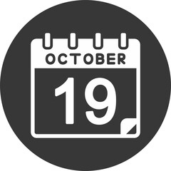 19 October Vector Icon Design