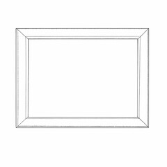 Simple frame that looks like it's drawn with a black pencil on a white sheet 