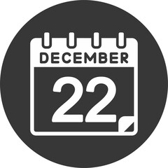 22 December Vector Icon Design