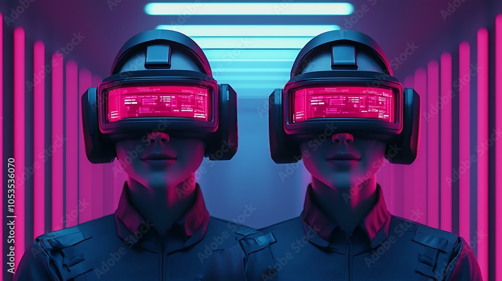 Poster holographic data brainstorming session in futuristic style