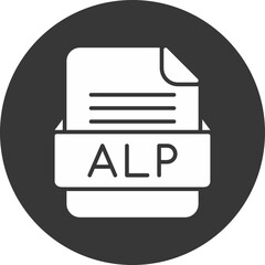 ALP File Format Vector Icon Design