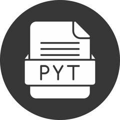 PYT File Format Vector Icon Design