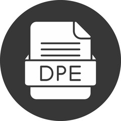 DPE File Format Vector Icon Design