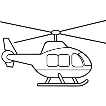 recommend clip art: Helicopter hand-drawn vector illustration Isolated white background.