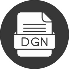 DGN File Format Vector Icon Design