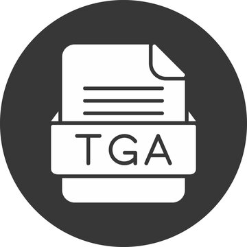 TGA File Format Vector Icon Design