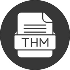 THM File Format Vector Icon Design