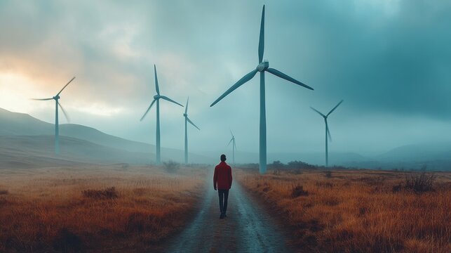 Wind turbines near a wildlife refuge.