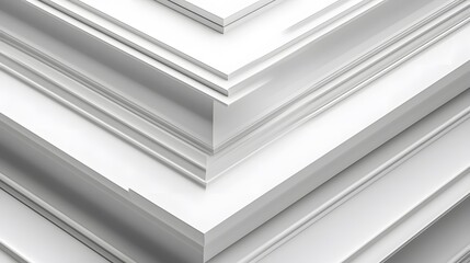 Fototapeta premium Abstract Layers of White Paper for Background Use