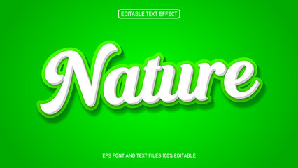 Green nature 3d editable text effect