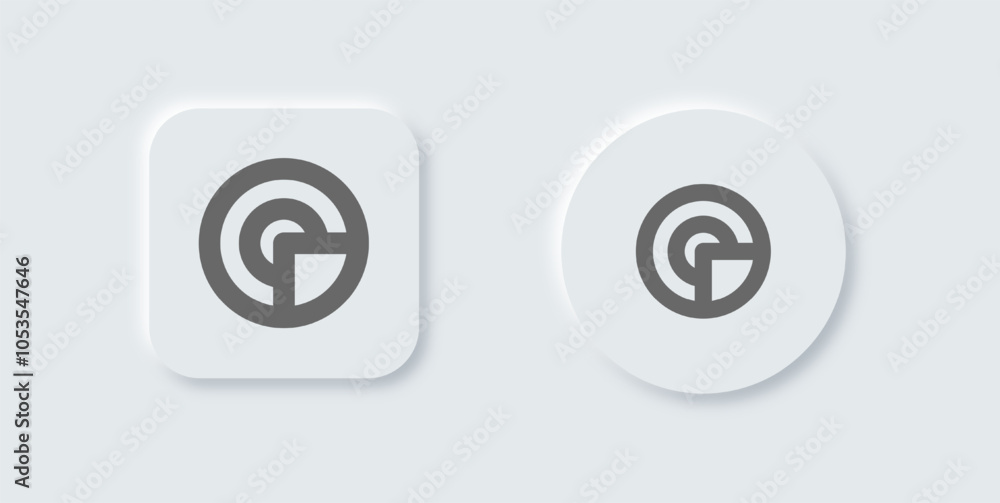 Poster report line icon in neomorphic design style. statistic signs vector illustration.