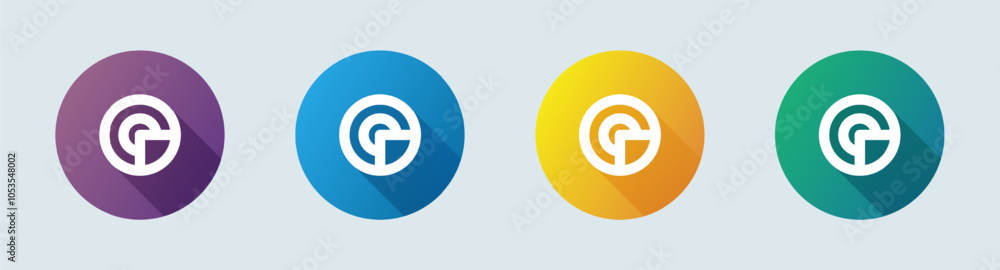 Poster report line icon in flat design style. statistic signs vector illustration.