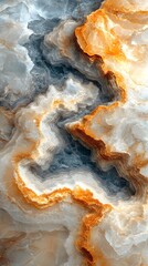 Obraz premium Abstract Design of Orange and Blue Marble Texture