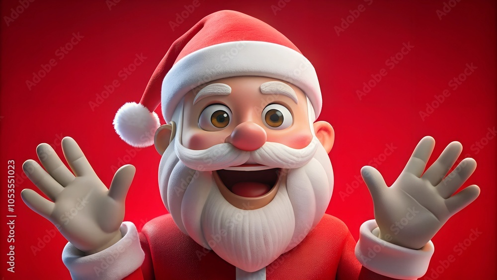 Poster portrait of santa claus with christmas hat