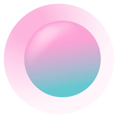 Colorful round gradient element transparent png