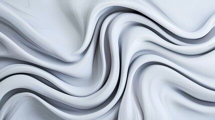 Obraz premium The image contains an abstract background with a white, grey, and black curved pattern. The abstract background features a flowing, curvy pattern in shades of white and grey.